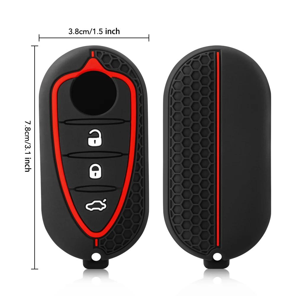 Silikon Schlüsselhülle Halter Für Alfa Romeo Giulietta Myth Junior 4C Romeo Mito Myth 159 GTO GTA Auto Fernbedienung Autozubehör