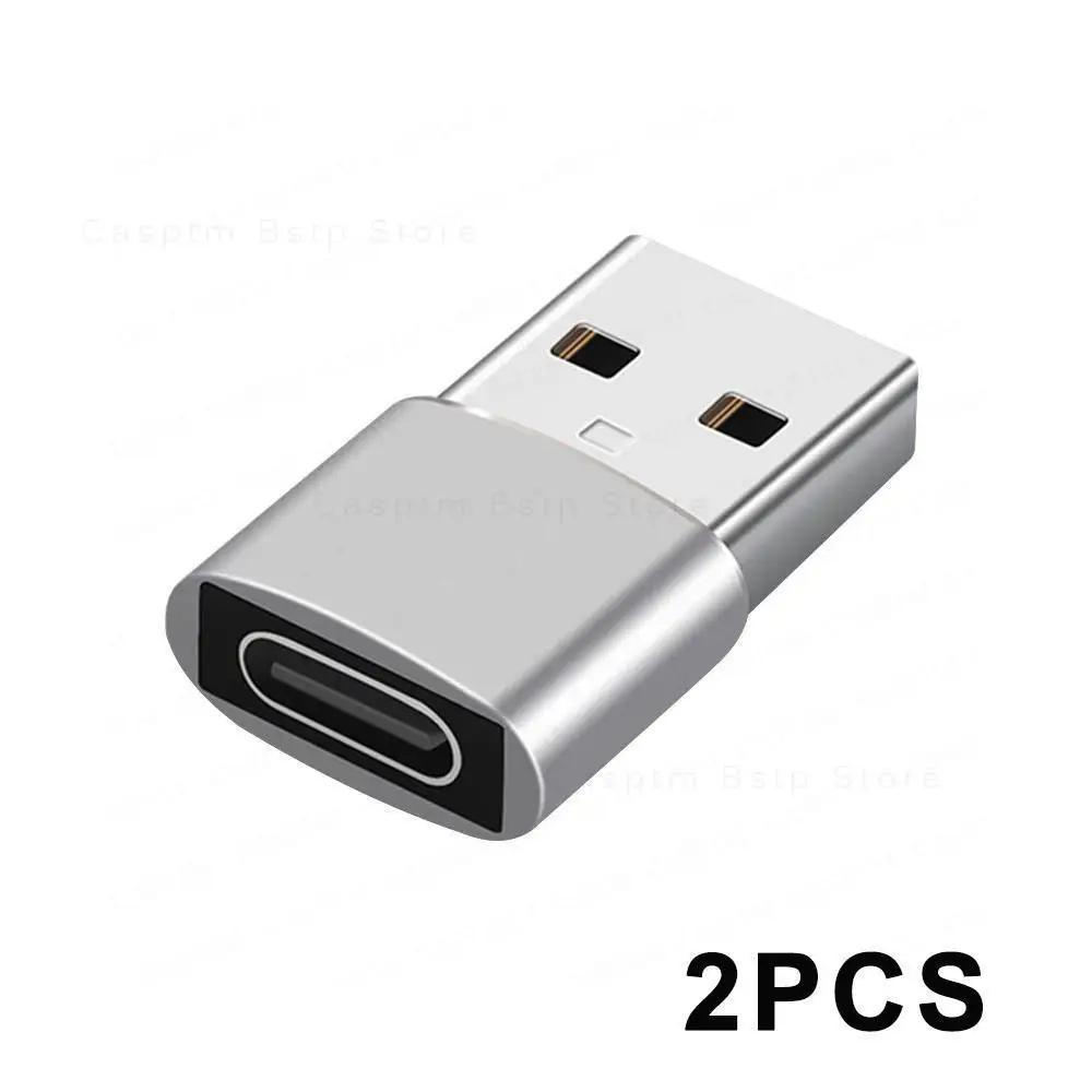 2Pcs USB Vers Type C OTG Adaptateur USB USB-C Mâle Vers Micro USB Type-c Femelle Convertisseur Pour Macbook Huawei Samsung Xiaom