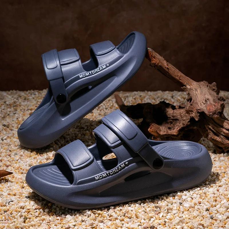Fashion Man Sandals Fashion Sports 5CM Thick EVA Sole Comfortable Soft QuikFoam Slippers Slides Beach Street