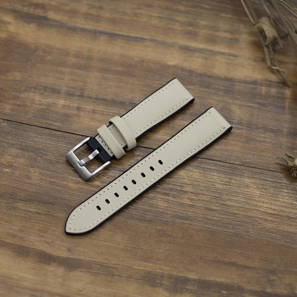 Correa de Reloj Impermeable de Lona de Vela 18mm 20mm 22mm Correa de Reloj de Lona Oxford Banda de Reloj de Silicona de Liberación Rápida Correa de Pulsera Deportiva