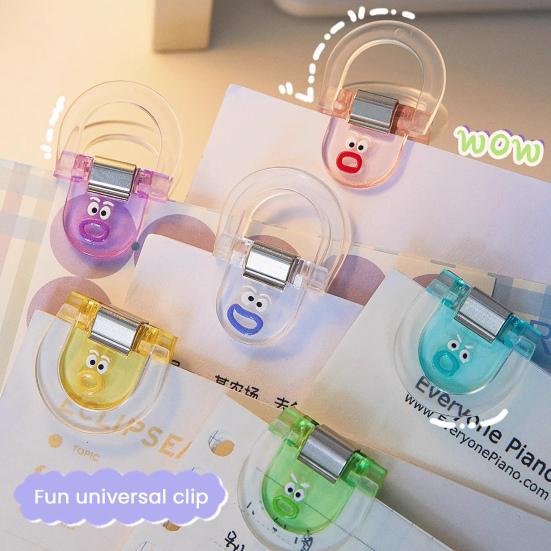 12Pcs Small Clips Transparent Visible Office File Clips Stable Clamping Force Super Convenient Document Clamps