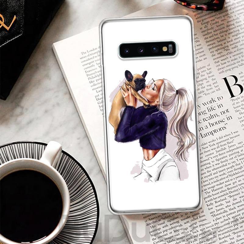 Princess Female Boss Coffee Cover For Samsung Galaxy M12 M21 M30S M31 M32 Phone Case M51 M52 Note 20 Ultra 10 Plus 9 8 J4 J6 + J