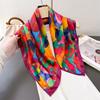 Women Spring Summer Square Scarf 70*70cm Soft Satin Scarves Headscarf Female Foulard Beach Bandana Ladies Neckerchief Hair band