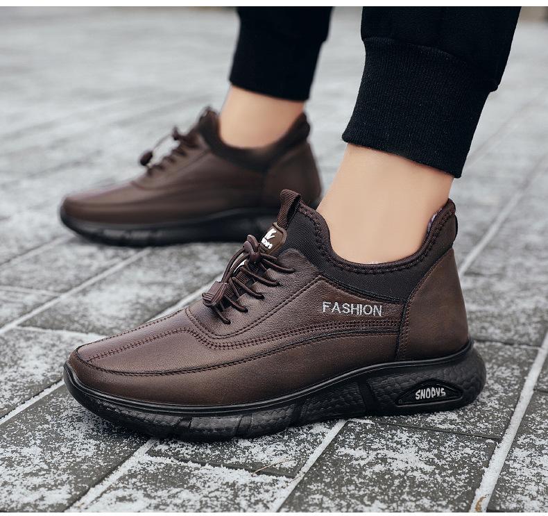 Winter Men Sneakers Plush Warm Fashion Snow Boots Sports Casual Platform Shoes Waterproof Antiskid Outdoor Walking Boots 2025