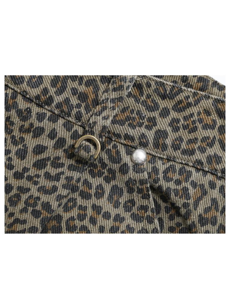 GUBIN (W) Double Pocket Leopard Pants