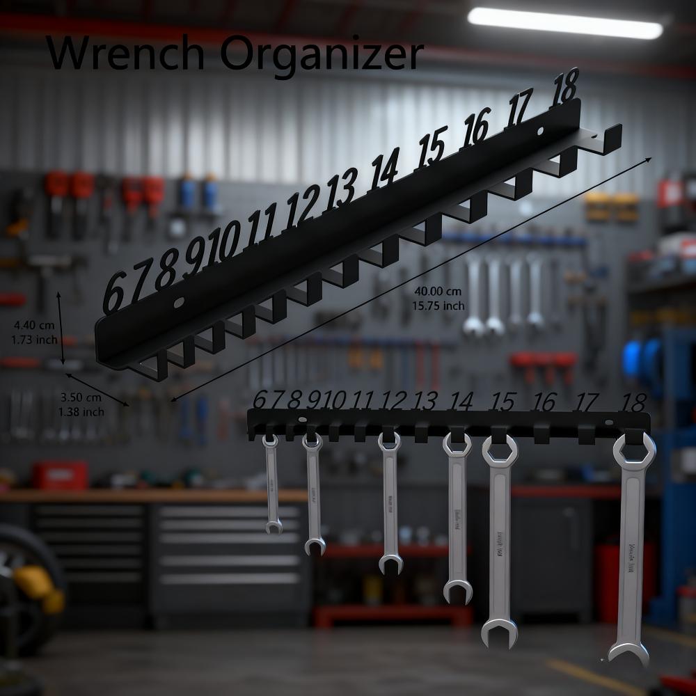 Car dashboard quality wrench sorting rack, portable wall mounted shelf for home use, entrance wall mounted black digital hook