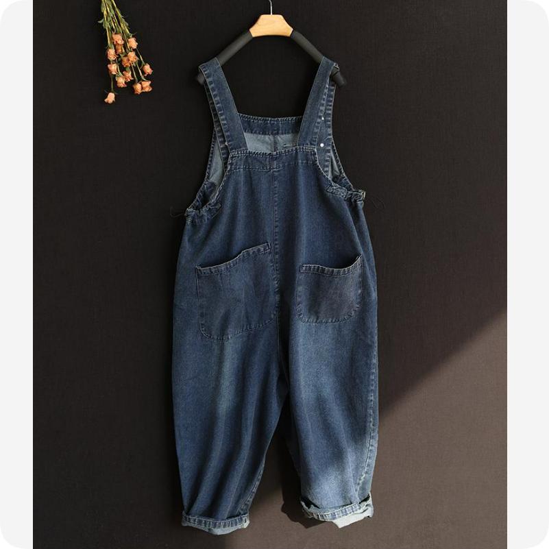 Plus Size Women's Suspenders, Autumn Jeans, Summer Overalls, Summer Loose One-piece Pants, Casual Nine-point Pants