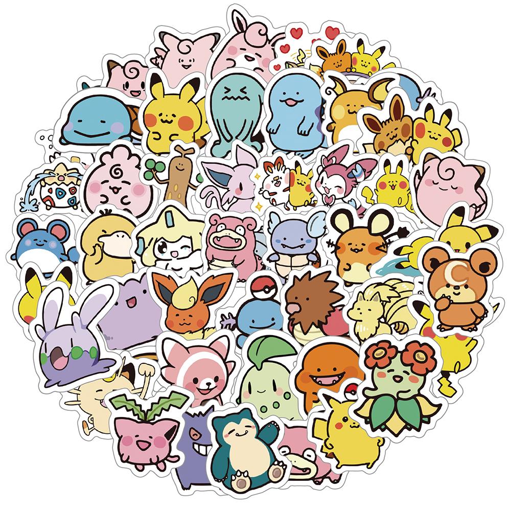 10/30/50/100pcs Kawaii Anime Cartoon Stickers Waterproof Decals Toys DIY Laptop Phone Case Notebook Decoration Sticker