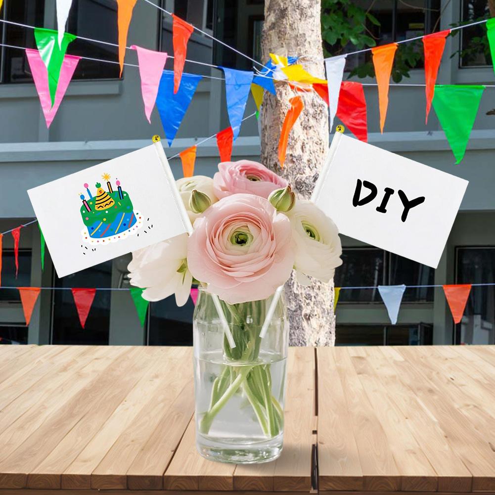 Set Of 20 Mini Flags On Poles For Custom Craft Projects Party Decorations Educational Events And Community Event Planning