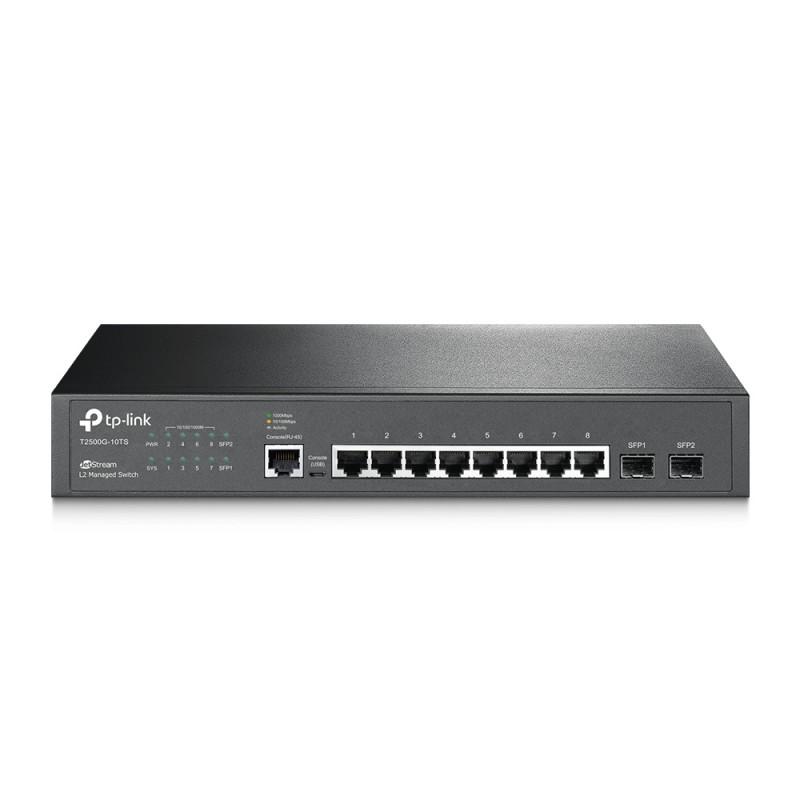 TP-Link Switch Gestionable Gigabit L2 JetStream - 8 Puertos con 2 Ranuras SFP-TL-SG3210