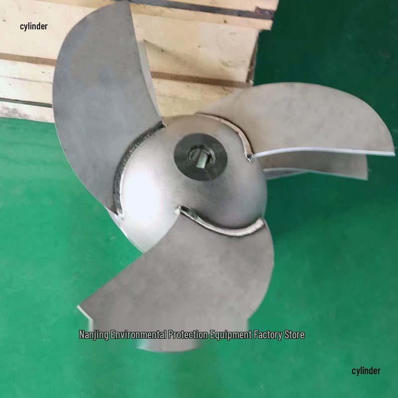 304 Stainless Steel Three-Blade Impeller Submersible Mixer, 320/400/620mm Pump Repair Parts Diameter 220mm Stainless Steel Impeller