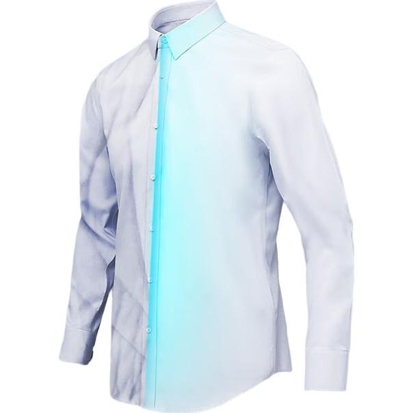 FIRS [DP Wrinkle-Free] 80s Pure Cotton Long-Sleeve Shirt, Men's Business Casual Striped Skin-Friendly Wrinkle-Resistant Men's Dress Shirt