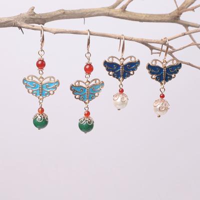 Handgefertigter Nischen-Design Ohrschmuck Klassischer Stil Damenohrringe Tägliche Cheongsam-Trageohrringe
