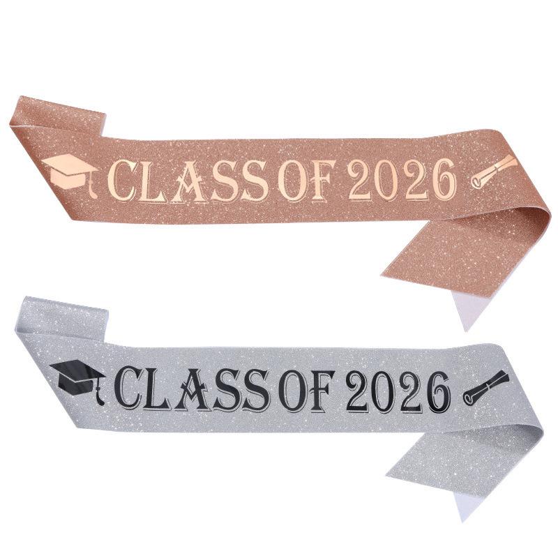 European Class of 2026 Glitter Graduation Ceremony Sash