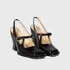 Fashion 2025Temperament Thick Heel Sandals Summer New Square Head Shallow Mouth Metal Buckle Anti-slip Wear-resistant High Heels