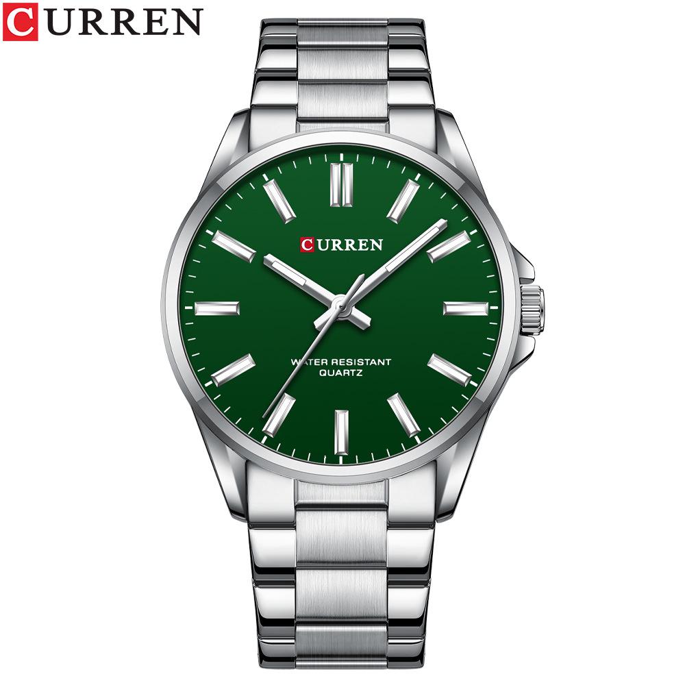 CURREN 9090 Men s Waterproof Round Steel Band Wristwatch
