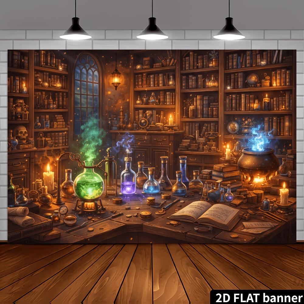 2D Flat Background, Suitable for Magic and Alchemy-themed Parties, Applicable To Various Theme Parties As Well