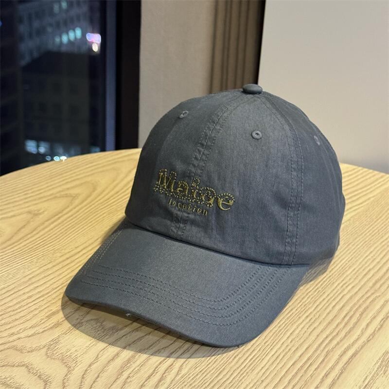 

2026New soft-top spring-summer couple s baseball cap, unisex, with letter embroidery, high-quality sun protection Adult54-60Adjustable чёрный