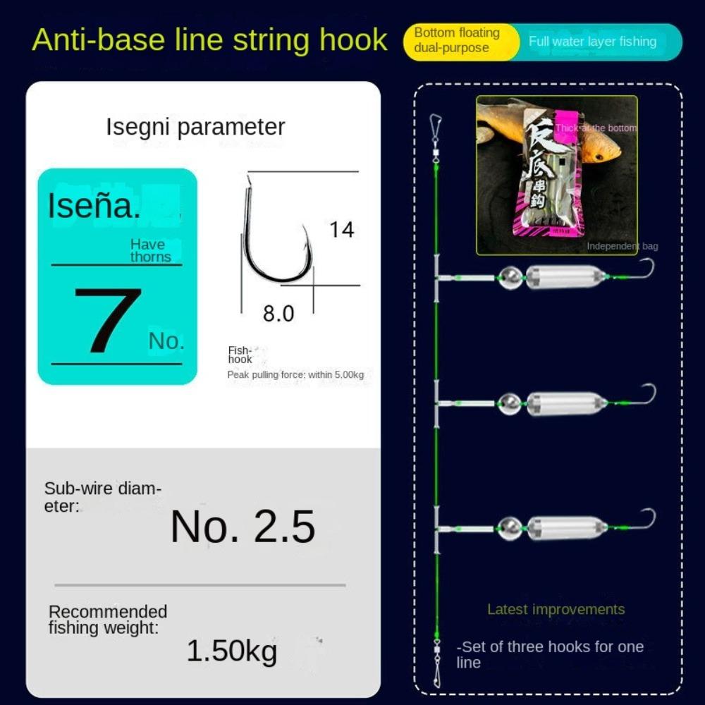 2set Iseni Hook Carp Fishing Hook Barb Carp Rigs Fishing Lure Fishing Hair Rigs Hook  Fishing Tackle