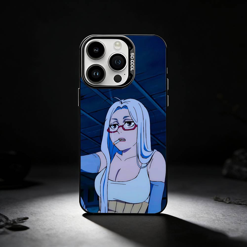 Seiko Ayase D-DandadanS Handyhülle Für iPhone 17,16,15,14,13,12,11 Plus,Pro Max,XS,Farbige silberne Handyhülle