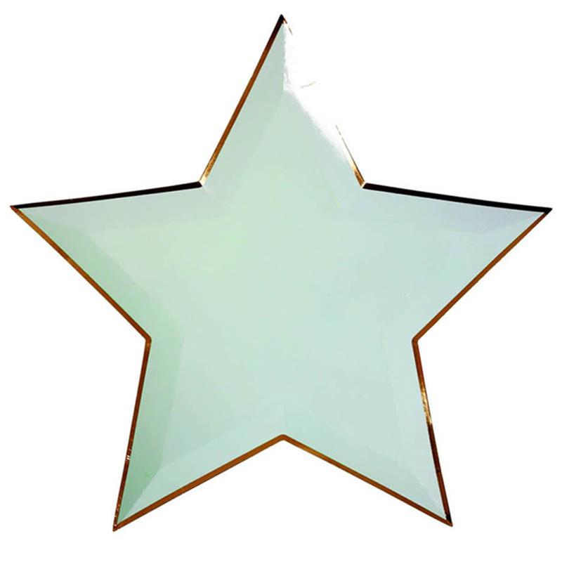 8pcs Mix Color Star Smiling Expression 9inch Plates Birthday Party Decorations Tableware Set Smiling Theme Baby Shower Events