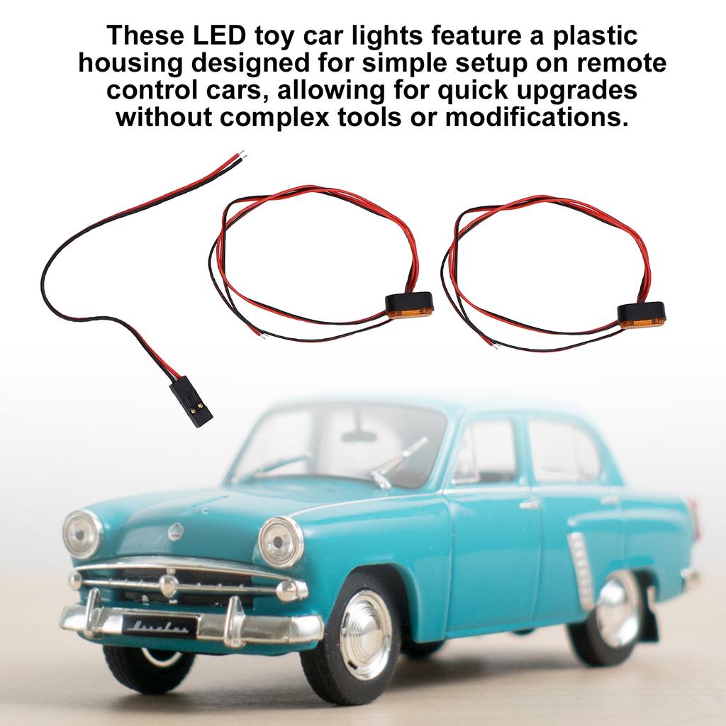 LED Toy Car Lights Remote Control Car Light Strip LED Marker Lights with Heat Shrink Tubing for RC Cars Orange