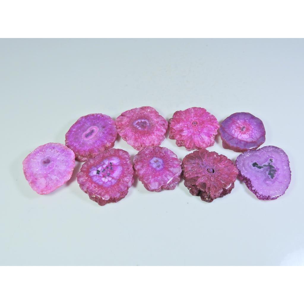 423Cts. Dyed Solar Druzy Agate Mix Shape Cabochon Loose Gemstone 09 Pcs Lot A-685