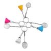 Plastic Metal Car Keychain Badminton Shape Bag Pendant Badminton Keychain  Key Decoration