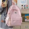Schoolbag Small Fresh Polka Dot Backpack Female Primary School Students Lightweight Schoolbag Simple Junior High School Student Schoolbag Ins Niche