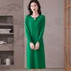 Temperament Elegant Wind Knitted Sweater Dress Autumn and Winter New Large Size Loose Long Bottom Sweater Skirt