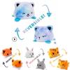 Reversible Flip Cat Plush Stuffed Toy Soft And Cute Animal Doll For Children Gifts