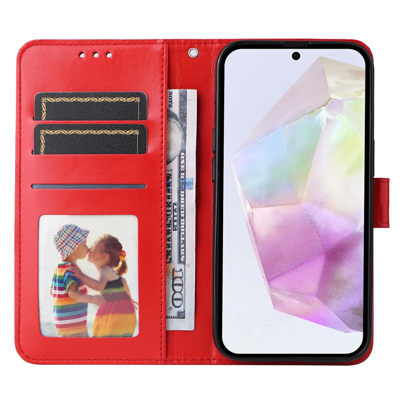 

For Samsung Galaxy A36 5G Case Sunflower Imprint Leather Wallet Phone Cover Pink