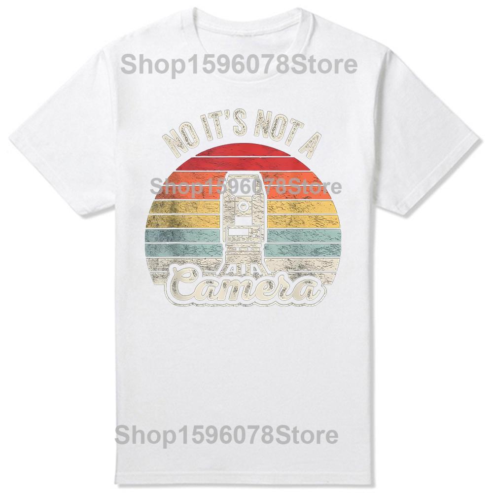 Funny Retro Surveying Land Surveyor It's Not A Camera T-Shirt Summer Fashion T Shirts Cotton Short Sleeve Oversized T-shirt Tops