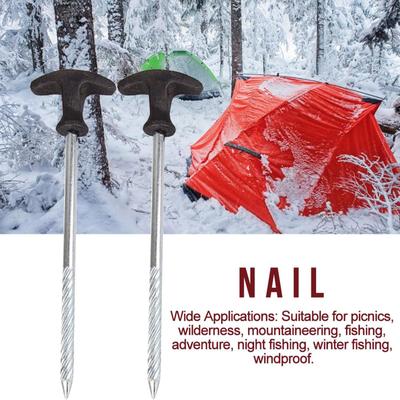 Rostfreies Camping-Familienzelt, Pop-Up-Zeltheringe, robuste Zeltheringe aus Metall, 10er-Pack, Campingzubehör, hochwertiges Metall