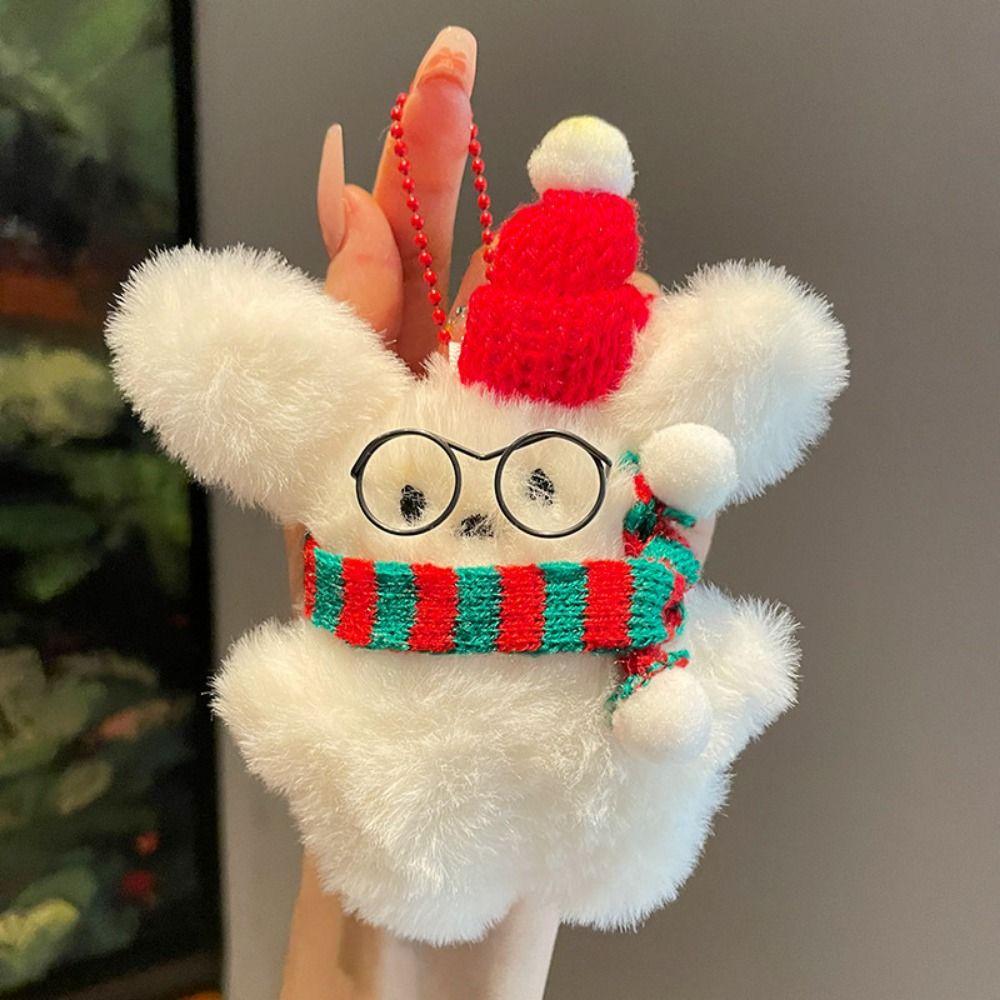 Cartoon Animal Christmas Dog Pendant Cute Plush Puppy Keychain Christmas Decorations