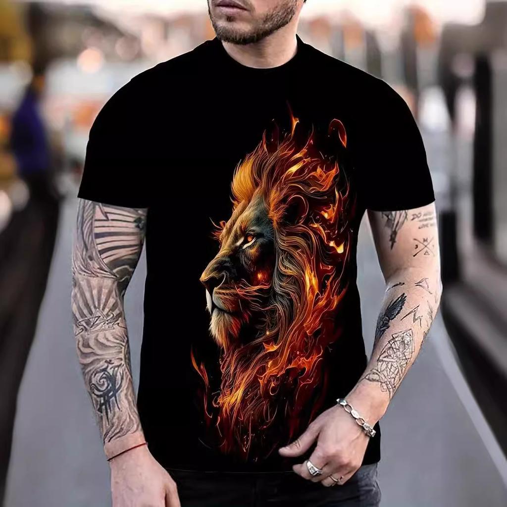 Nuovo Orrore Animale T-shirt da Uomo a Maniche Corte con Stampa 3D T-shirt Estiva da Uomo