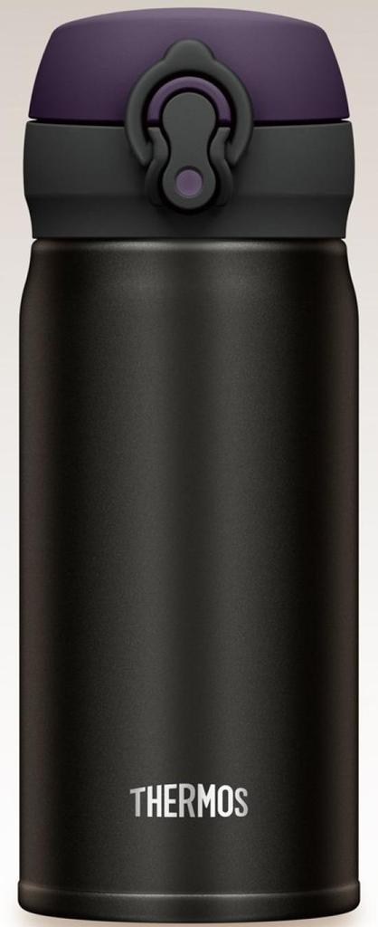 THERMOS Vacuum Insulated Portable Mug [One-Touch Open Type] 350ml All Black JNL-352 ALB
