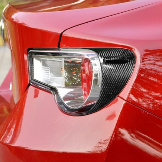 Carbon Fiber Rear Eyebrow Light Lamp Eyelid For Toyota GT86 Subaru BRZ 2012-