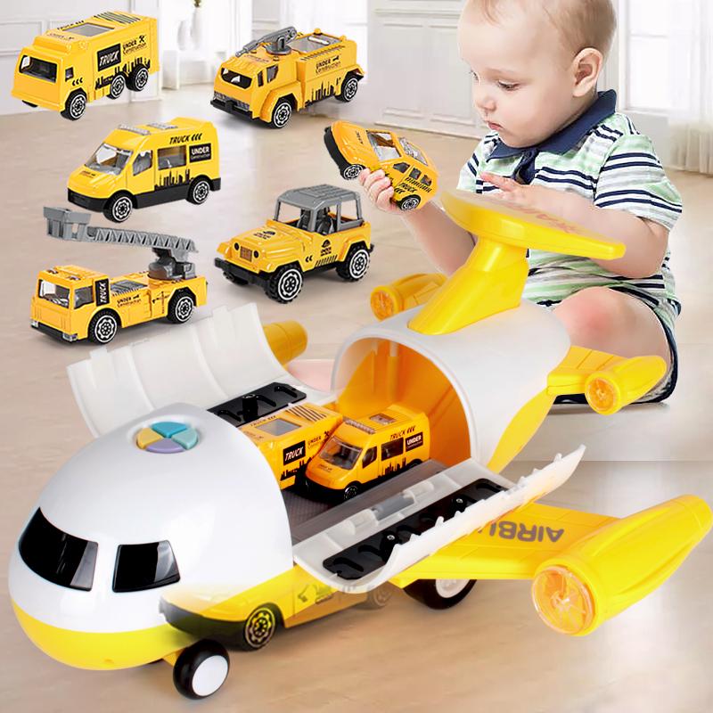 Birthday Gift Children's Toy Airplane Boy Large Music Inertia Car Airplane Alloy Car Model