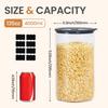 Extra-Large Airtight Glass Food Canisters, 1-Gallon (135oz) Kitchen Storage Jars for Flour, Sugar, Cereal, Cookies & Eggs