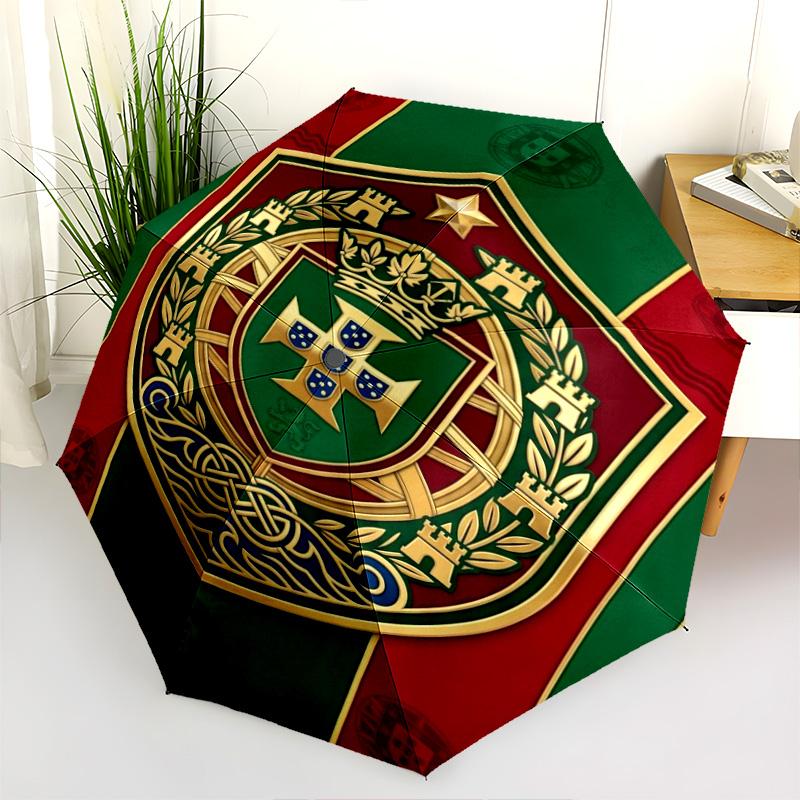 Royal Emblem Design Folding Umbrella Suitable for All Seasons 8 Paraphenoid Bones Sun Umbrella Umbrella Umbrella