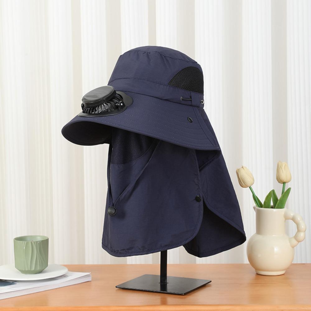 

Кепка с солнечным вентилятором UPF50+ Съемная мужская шляпа Новая кепка от солнца Мужчины Женщины