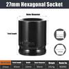 1/2" Drive Deep Impact Socket Set Drive Metric Wrench Black Socket Deep Impact Socket Pneumatic Wrench Head Tire Removal Tools