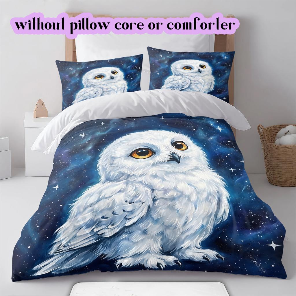 Starry Sky Animals Pattern Bedding Quilt Set Quilt Cover Pillowcase Home Decoration Birthday Gift (1 * Duvet Cover + 2 * Pillowcase, Without Core)