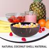 Natural Coconut Shell Bowl Creative Pattern Candy Container Nuts Holder Decorative Storage Bowl for Home Office Living Room