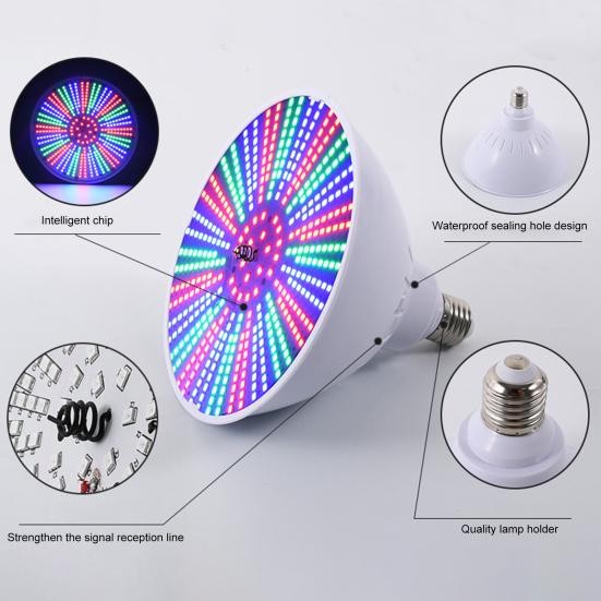 Yousheng LED Swimming Pool Light Remote Control High Brightness Energy Saving RGB Color Changing Underwater Swimming Pool Light Replacement Bulb