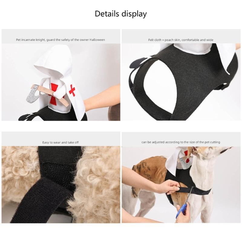Funny 3D Knight Killers Costume for Dogs Pet Holiday Accessories Halloween Suitable for Cats and Dogs