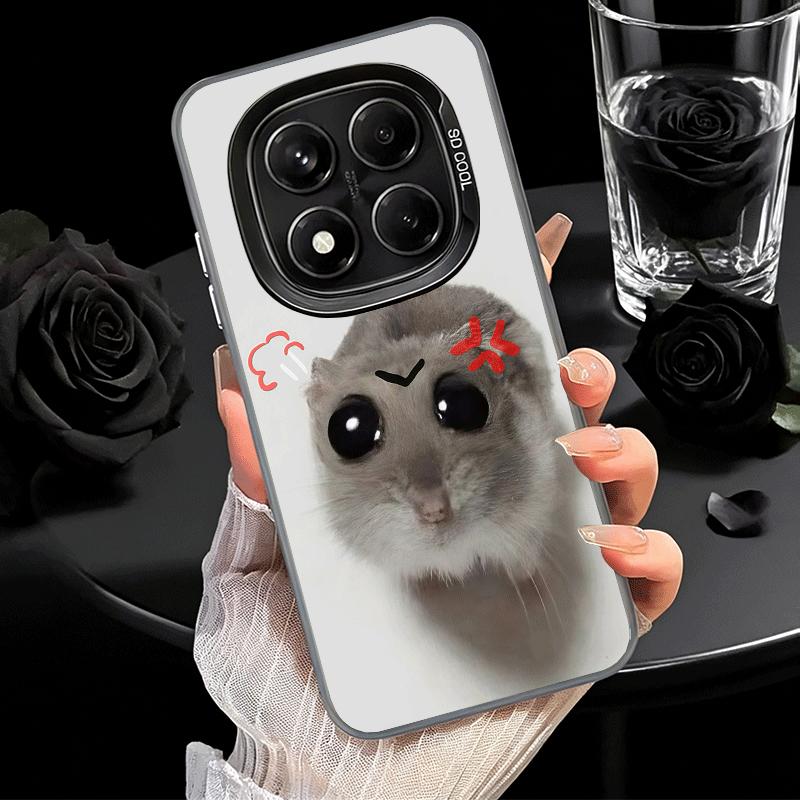 Funny Sad Hamster Meme Shockproof Phone Case for Xiaomi Redmi Note 15 14 13 12 Pro Plus 11 11S 11T 5G Cover Anti Fall Fundas
