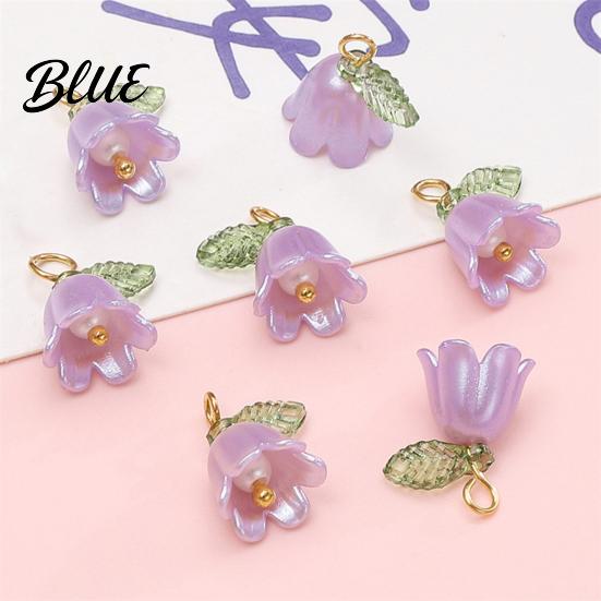 Three-dimensional Flower Charm 10Pcs DIY Pendant Three-Dimensional Simulation Texture Resin