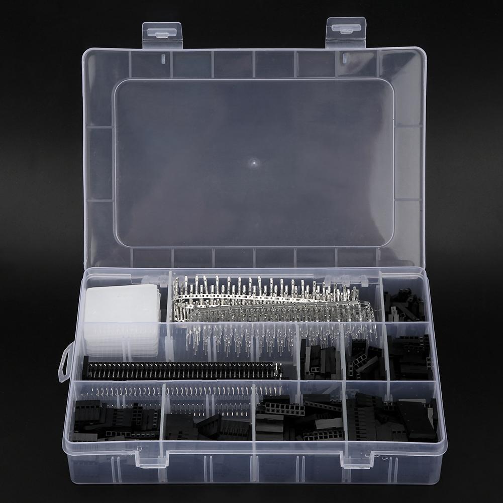 1450 Stück 2,54 mm Elektronischer Stecker Buchse Leiterplattenstecker-Set Industriezubehör